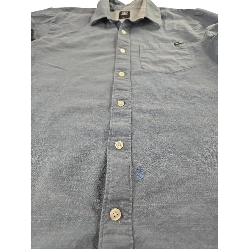 Volcom | Blue, Long Sleeve, Button-Up Shirt | Size Large - Picture 2 of 4